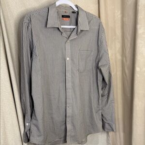 Van Heusen Men's Black and White Gingham Shirt